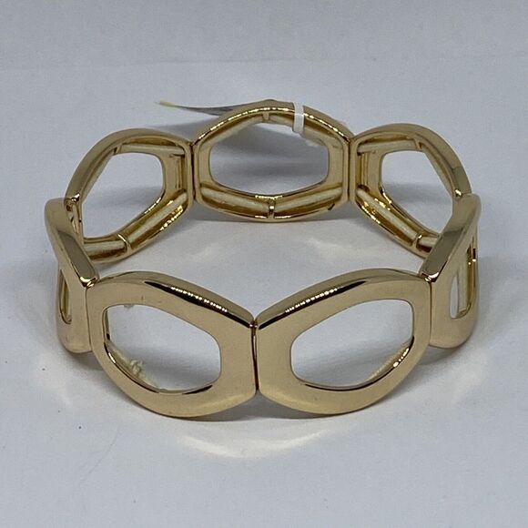 Alfani Gold-tone Open Circle Stretch Bracelet MSRP $34.50 CP731 - Picture 1 of 3